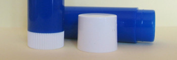 Lippenstifthülse mit Deckel, blau