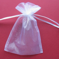 Organzabeutel 15x10cm weiss,   10Stück