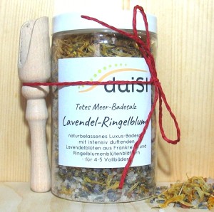 Totes-Meer-Badesalz Lavendel-Ringelblume   350g