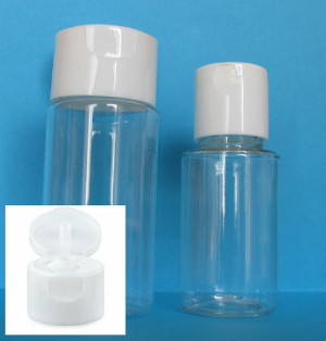 PET Kosmetikflasche mit Klapp-Schraubverschluß (FlipTop)    30ml