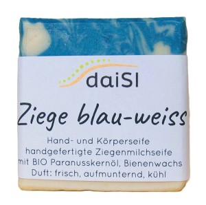 Ziegenmilchseife "Ziege blau-weiss"