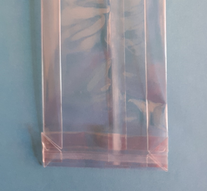 Blockbodenbeutel aus OPP  70+20x180mm     100Stück