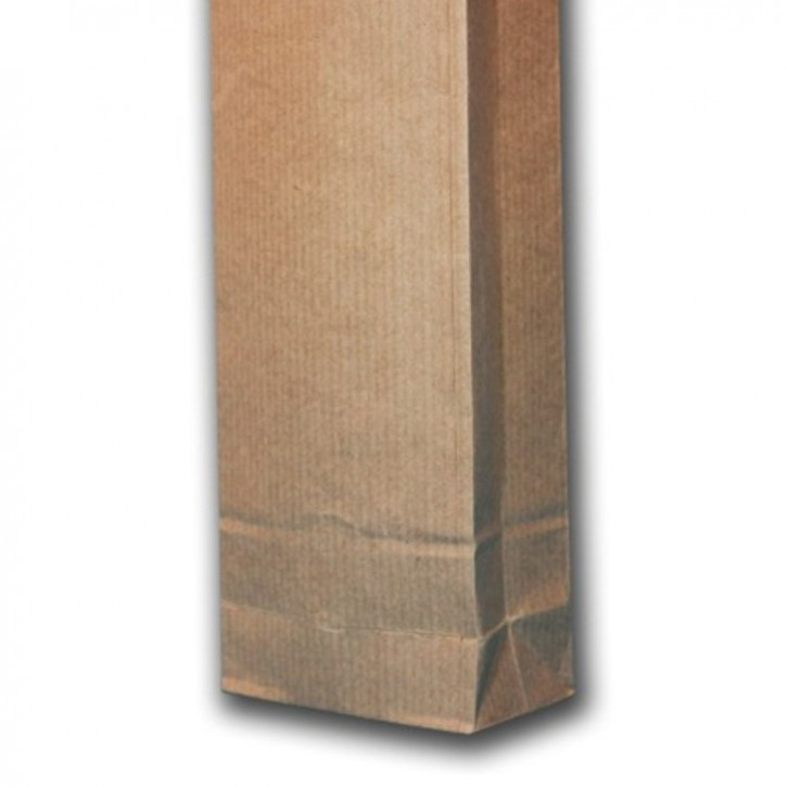 Papier Blockbodenbeutel braun gefüttert 105 x 65 x 290 mm,   100Stück