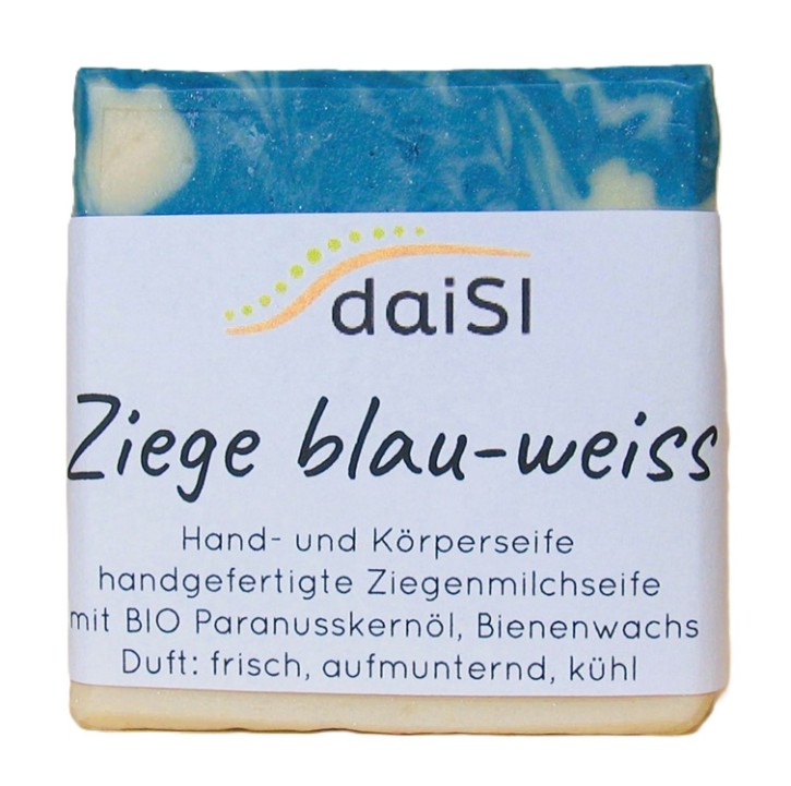 Ziegenmilchseife "Ziege blau-weiss"